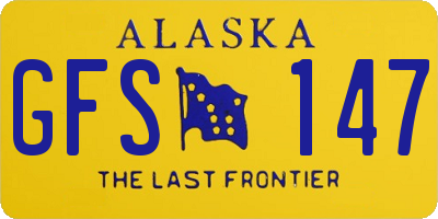 AK license plate GFS147