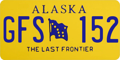 AK license plate GFS152