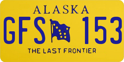 AK license plate GFS153