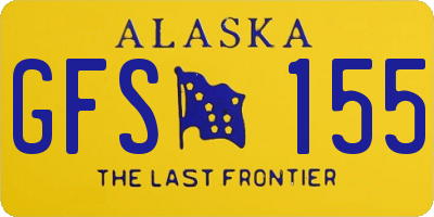 AK license plate GFS155