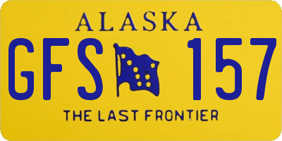 AK license plate GFS157