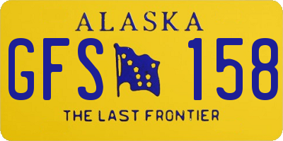 AK license plate GFS158