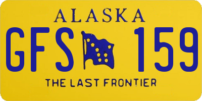 AK license plate GFS159