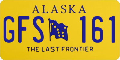 AK license plate GFS161