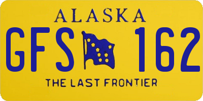 AK license plate GFS162