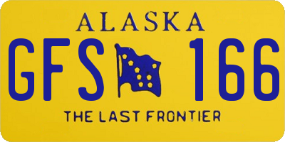 AK license plate GFS166