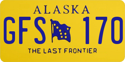 AK license plate GFS170