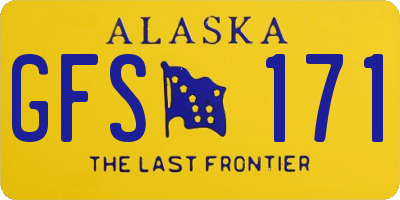 AK license plate GFS171