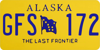 AK license plate GFS172