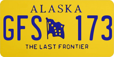 AK license plate GFS173