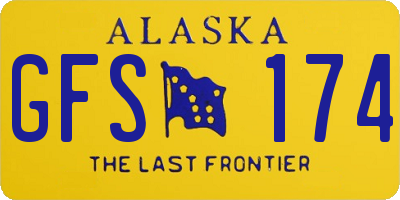 AK license plate GFS174