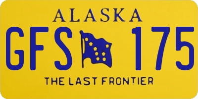 AK license plate GFS175