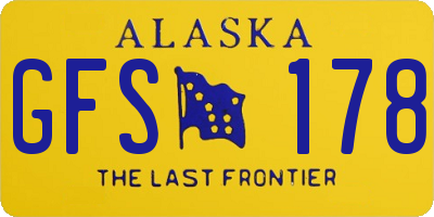 AK license plate GFS178