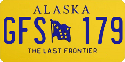 AK license plate GFS179