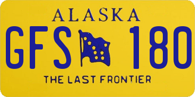 AK license plate GFS180