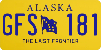 AK license plate GFS181