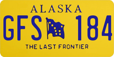 AK license plate GFS184