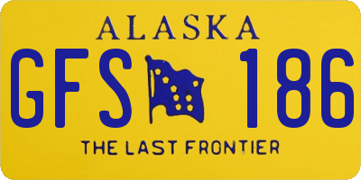 AK license plate GFS186
