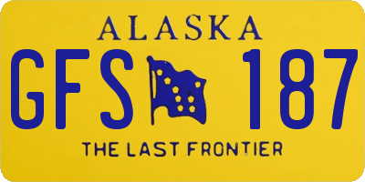 AK license plate GFS187