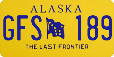 AK license plate GFS189