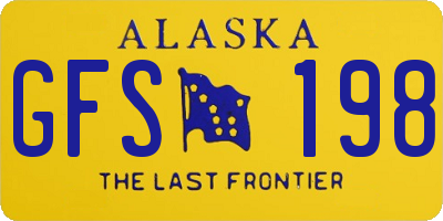 AK license plate GFS198