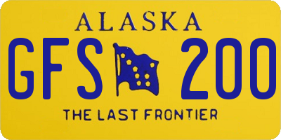 AK license plate GFS200