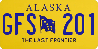 AK license plate GFS201
