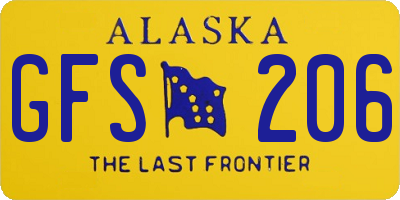 AK license plate GFS206