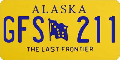 AK license plate GFS211