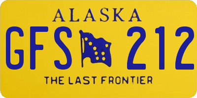 AK license plate GFS212