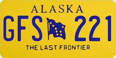 AK license plate GFS221
