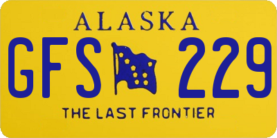 AK license plate GFS229