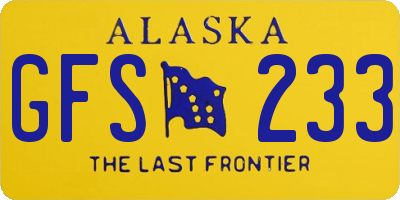 AK license plate GFS233