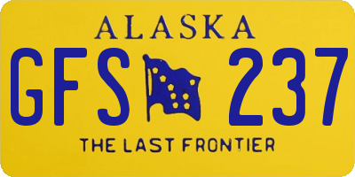 AK license plate GFS237