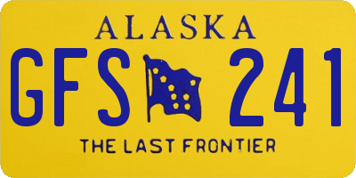 AK license plate GFS241