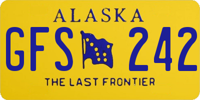 AK license plate GFS242