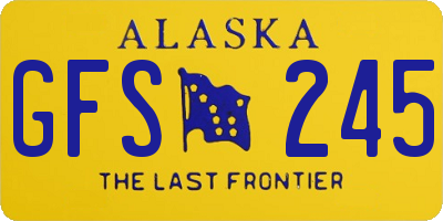 AK license plate GFS245