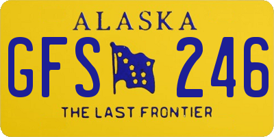 AK license plate GFS246