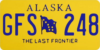 AK license plate GFS248