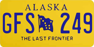 AK license plate GFS249