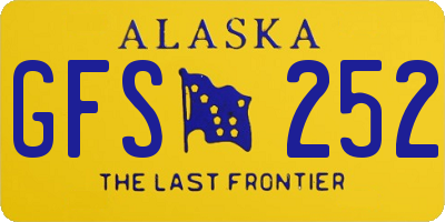AK license plate GFS252