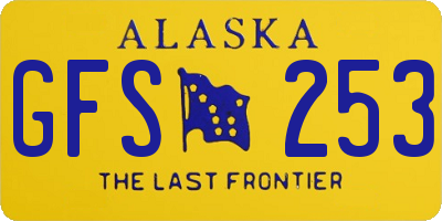 AK license plate GFS253