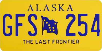 AK license plate GFS254
