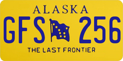 AK license plate GFS256