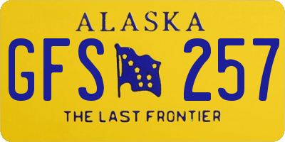 AK license plate GFS257