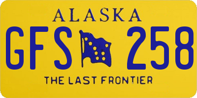 AK license plate GFS258