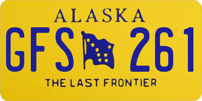 AK license plate GFS261