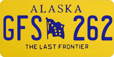 AK license plate GFS262
