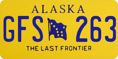 AK license plate GFS263