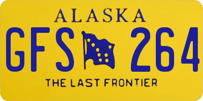 AK license plate GFS264